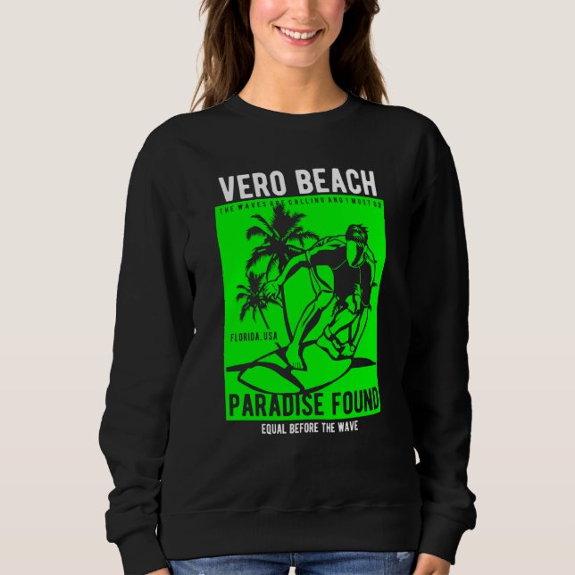 Vero Beach Florida Retro Style Souvenir  1 Sweatshirt (Front)