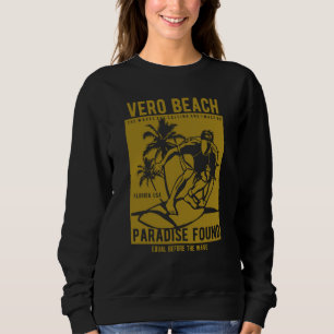 Vero Beach Florida Retro Style Souvenir 4 Sweatshirt