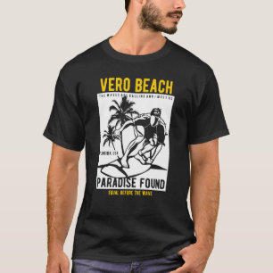 Vero Beach Florida Retro Style Souvenir  9 T-Shirt
