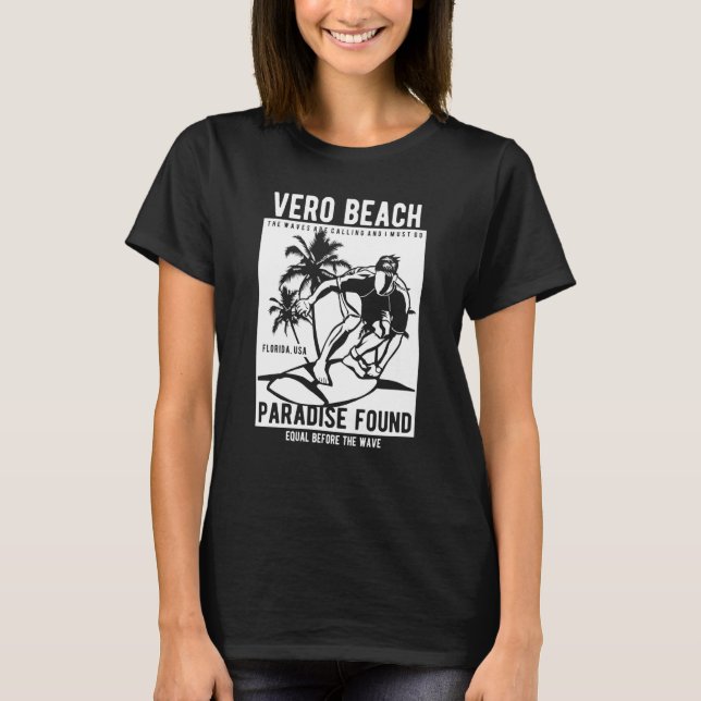 Vero Beach Florida Retro Style Souvenir T-Shirt (Front)