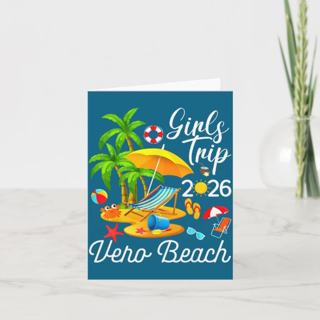 Vero Beach Florida Summer Tropical Card (Front)