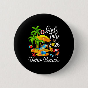 Vero Beach Florida Summer Tropical Design 6 Cm Round Badge