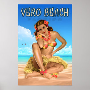 Vero Beach Florida Travel Poster Sea Eagle
