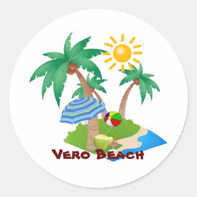 VERO BEACH Perfect Vacation sticker (Front)