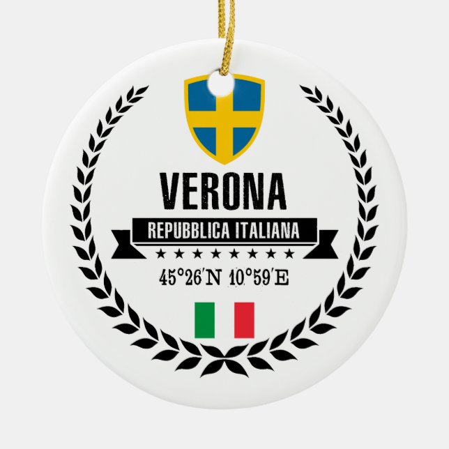 Verona Ceramic Tree Decoration (Front)