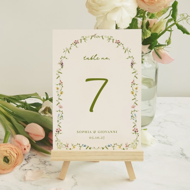 VERONA Frame Wedding Table Number Card (Creator Uploaded)
