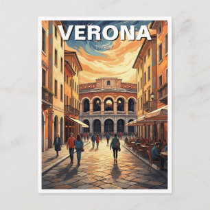 Verona Italy Amphitheatre Travel Postcard