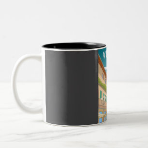 Verona Italy Vintage Minimal Retro Travel Poster T Two-Tone Coffee Mug