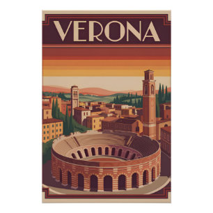 Verona Italy vintage Poster