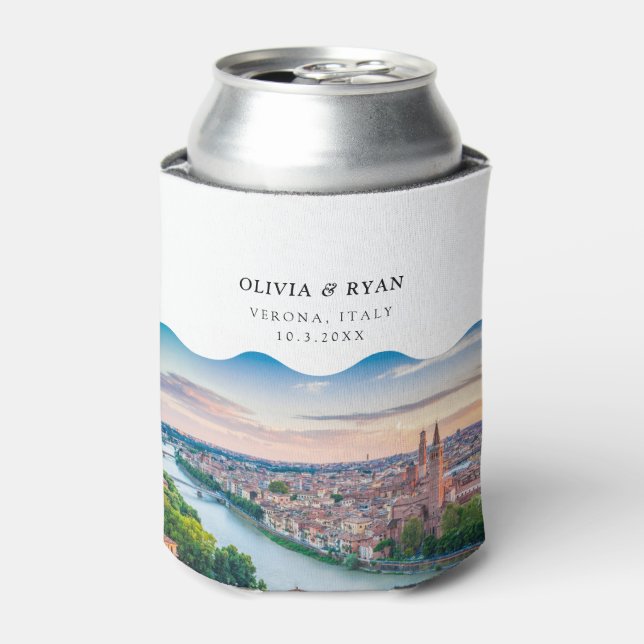 Verona Italy Wedding Favour Custom  Can Cooler (Can Front)