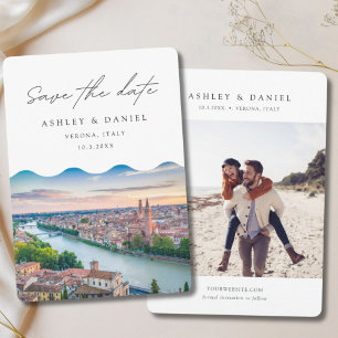 Verona Italy Wedding Save the Date Invitation