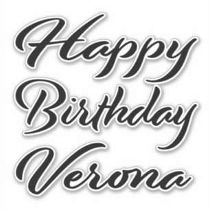 Verona Name First name black Sticker Birthday
