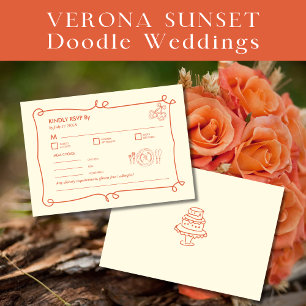 Verona Sunset Hand Drawn Doodle RSVP Response