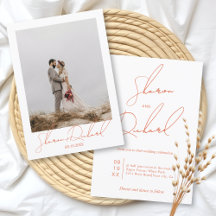  Verona sunset orange script calligraphy wedding