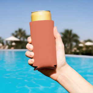 Verona Sunset Orange Solid Colour Seltzer Can Cooler