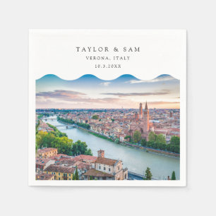 Verona Wedding Italy Photo Cocktail Napkins