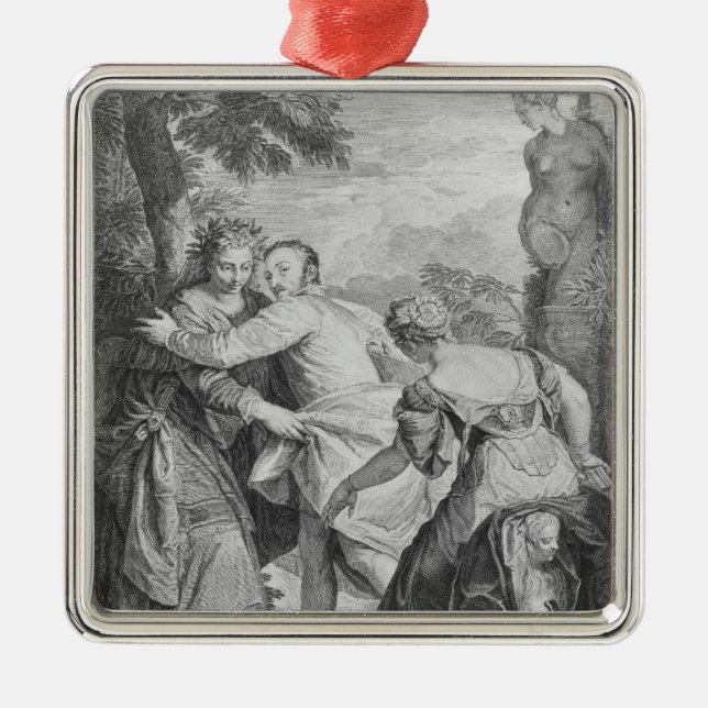 Veronese  between Vice and Virtue Metal Tree Decoration (Front)