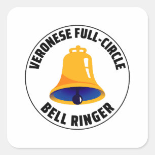 Veronese Full Circle Bell Ringer Ringing Square Sticker