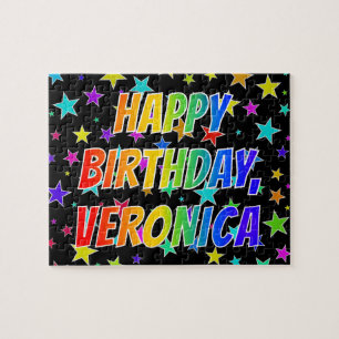 "VERONICA" First Name, Fun "HAPPY BIRTHDAY" Jigsaw Puzzle