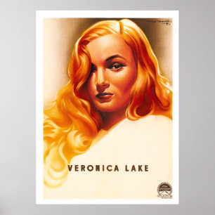 Veronica Lake - Vintage French Movie Poster