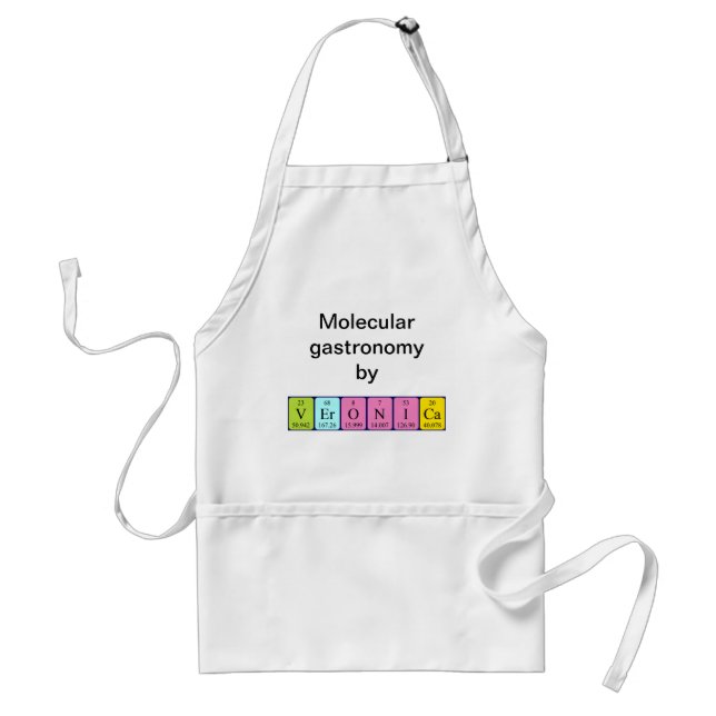 Veronica periodic table name apron (Front)