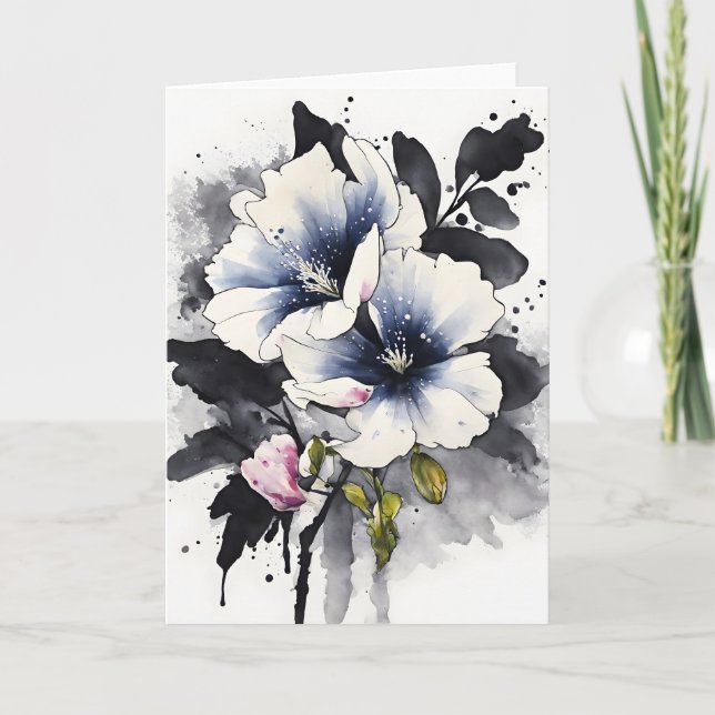 Veronica - Watercolor flowers Card (Front)