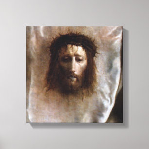 VERONICA'S VEIL, THE HOLY FACE OF JESUS. CANVAS PRINT