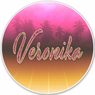 Veronika First name name pink sticker sticker