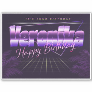 Veronika Name Vorname retro Sticker Geburtstag