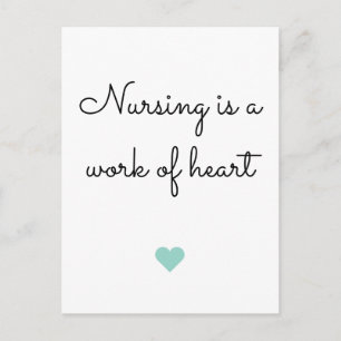 Verpleegster Hart Werk Postcard