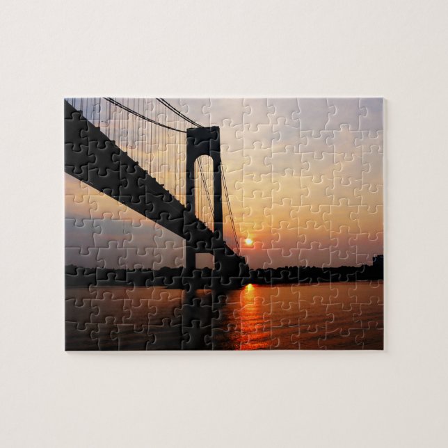 Verrazano Bridge at Dawn Jigsaw Puzzle (Horizontal)