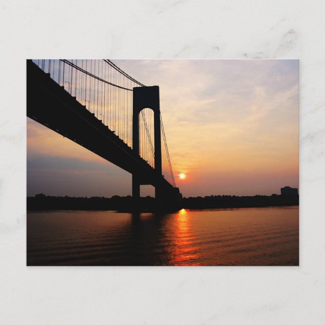 Verrazano Bridge at Dawn Postcard (Front)
