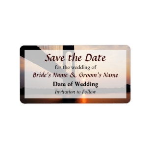 Verrazano Bridge at Dawn Save the Date Label