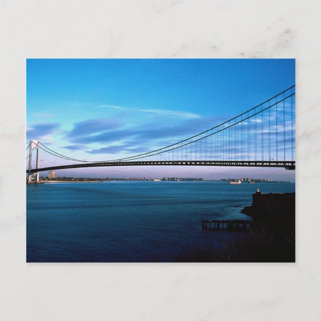 Verrazano-Narrows Bridge, New York, U.S.A. Postcard (Front)