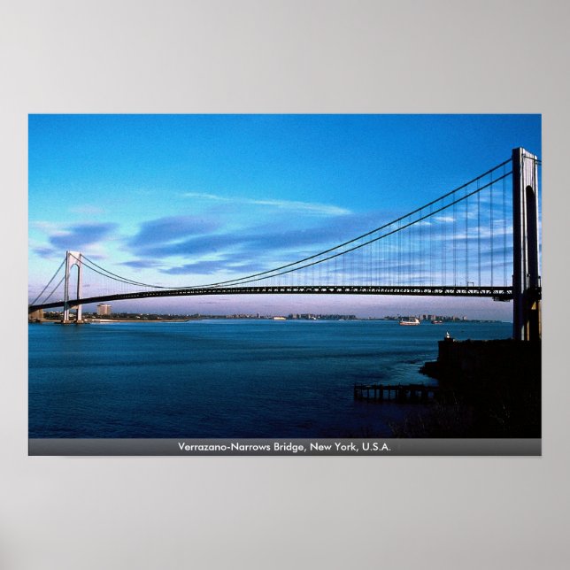 Verrazano-Narrows Bridge, New York, U.S.A. Poster (Front)