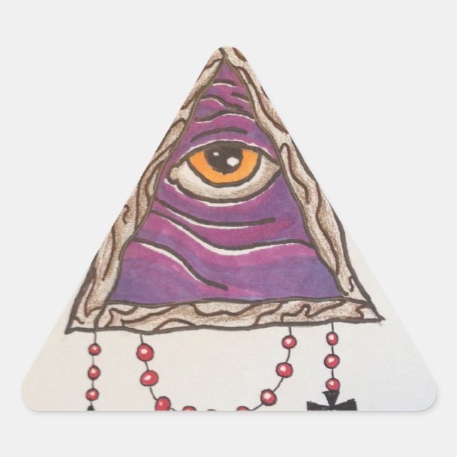 Verrks All Seeing Eye Triangle Sticker (Front)