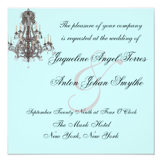 Versailles Chandelier Wedding Invitations