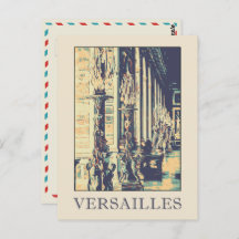 Versailles château illustration France Postcard