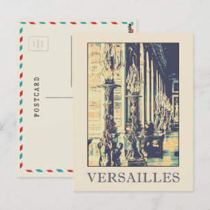 Versailles château illustration France Postcard