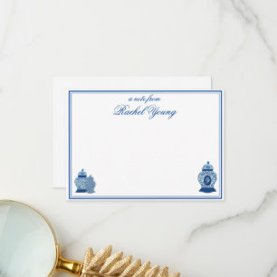 Versailles Chinoiserie Ginger Jar Monogram Z Thank You Card