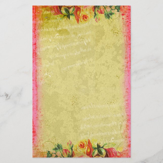 Versailles Collection Roses Stationery (Front)