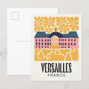 Versailles France abstract travel floral Postcard