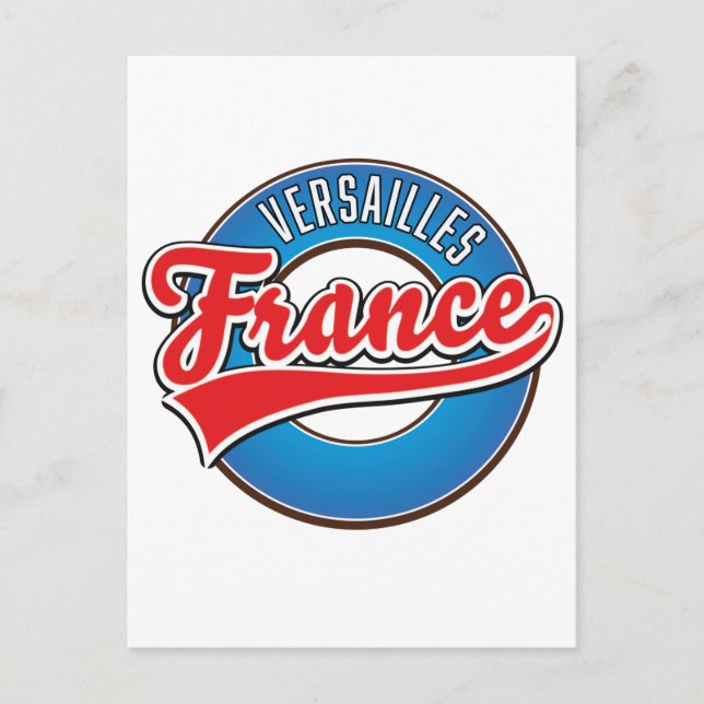 Versailles France logo Invitation Postcard (Front)