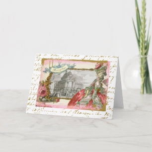 Versailles Marie Antoinette Elegance Collage Card