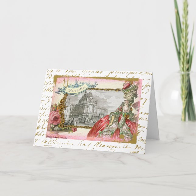 Versailles Marie Antoinette Elegance Collage Card (Front)