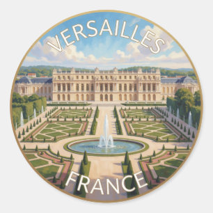 Versailles Palace France Grand Gardens Classic Round Sticker