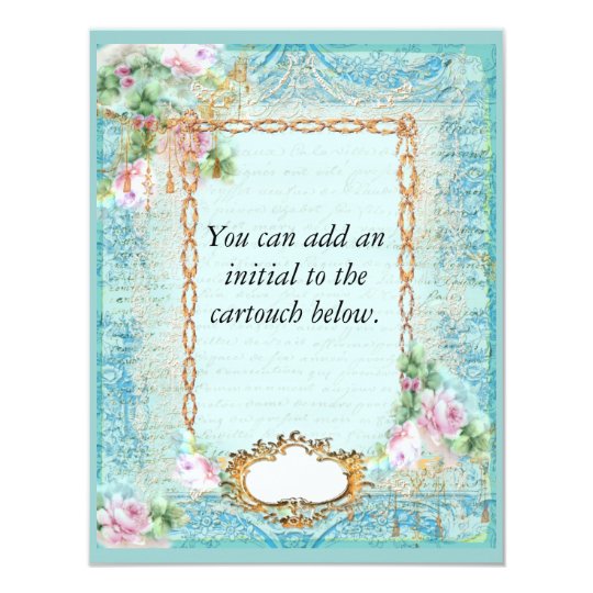 Versailles Pink Roses Invitation