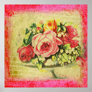 Versailles Roses Large Poster Print