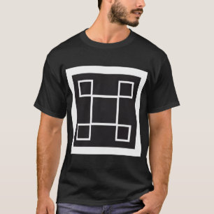 Versatile Abstract Design Tee, black and white T-Shirt