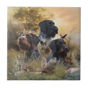 Versatile Hunting Dogs Ceramic Tile